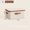 Large Capacity Cotton Linen Storage Box For Clothes Blankets DustProof Wardrobe Organizer Toy Stora 6