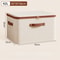 Large Capacity Cotton Linen Storage Box For Clothes Blankets DustProof Wardrobe Organizer Toy Stora 9