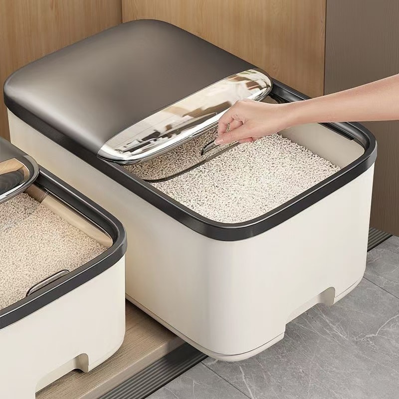 Rice Storage Box With Lid Insect Proof Moisture Proof Grain Jar Sealed Kitchen Container For Storin 0