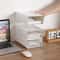 Transparent Desktop Storage Box Drawer Type Office File Storage Box Bedroom Study Stack Combination 0