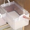 Chic Transparent PVC Storage Bins, Steel Frame, Foldable, Stackable Ivory Organizer for Clothes Accessories