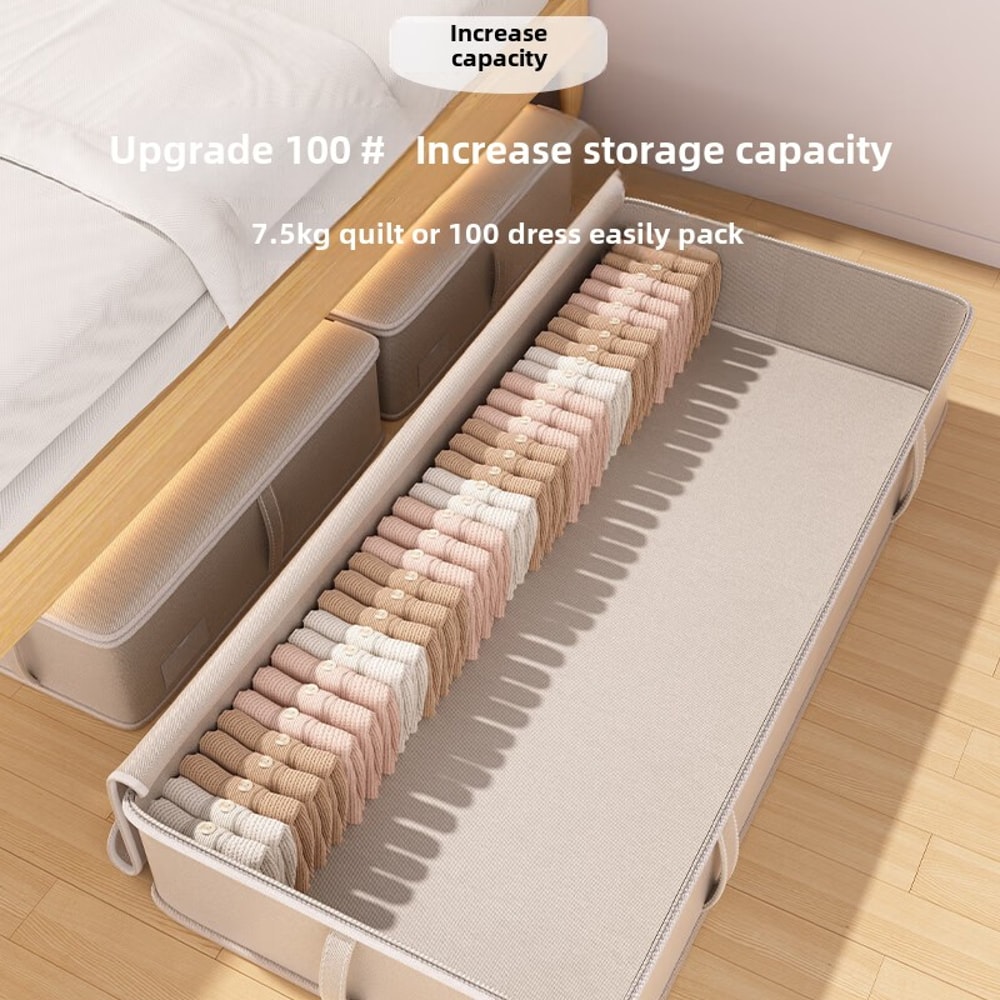 Oxford Fabric Board Underbed Storage Box Flat Drawer Design For Seasonal Clothes And Blankets Home
