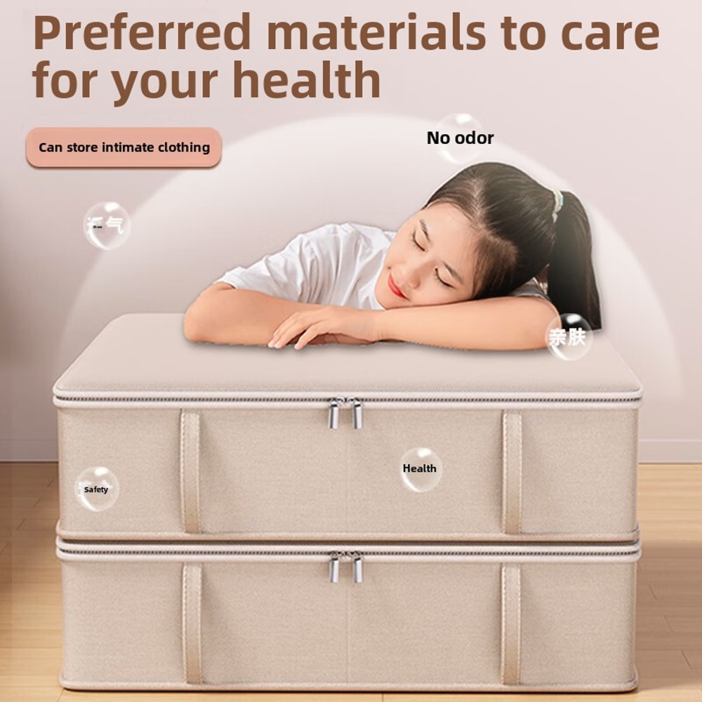 Oxford Fabric Board Underbed Storage Box Flat Drawer Design For Seasonal Clothes And Blankets Home