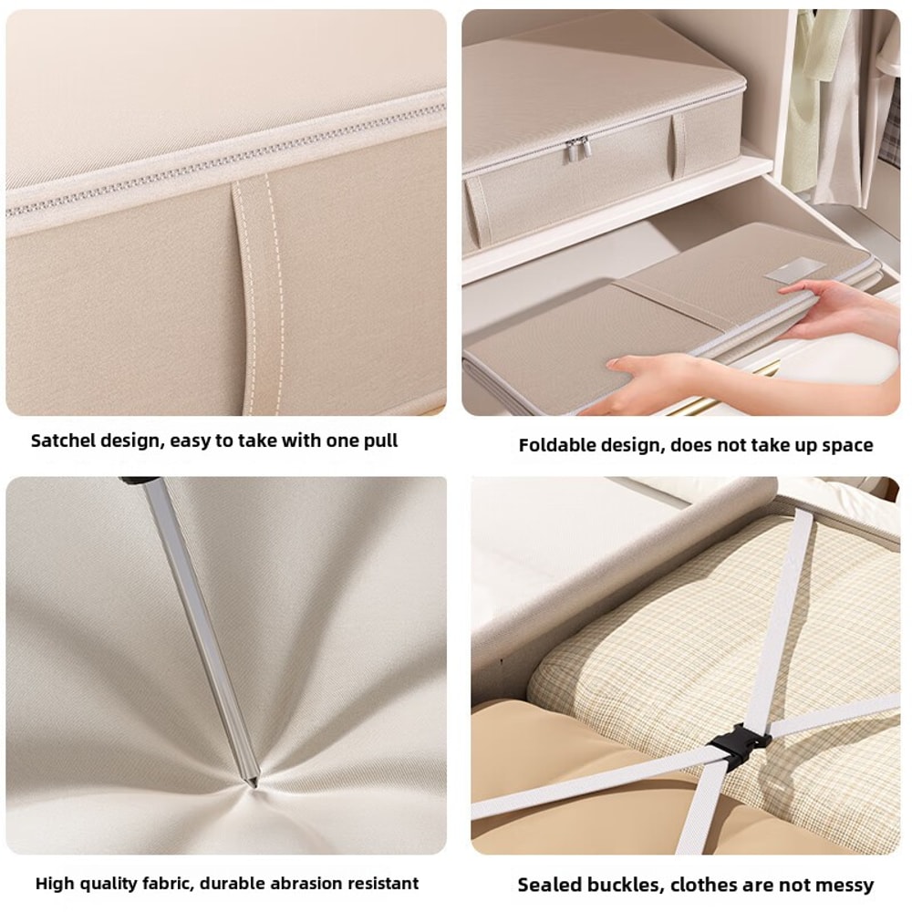 Oxford Fabric Board Underbed Storage Box Flat Drawer Design For Seasonal Clothes And Blankets Home