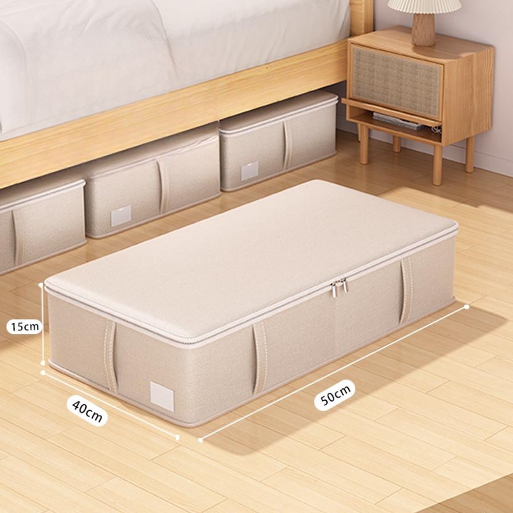 Oxford Fabric Board Underbed Storage Box Flat Drawer Design For Seasonal Clothes And Blankets Home