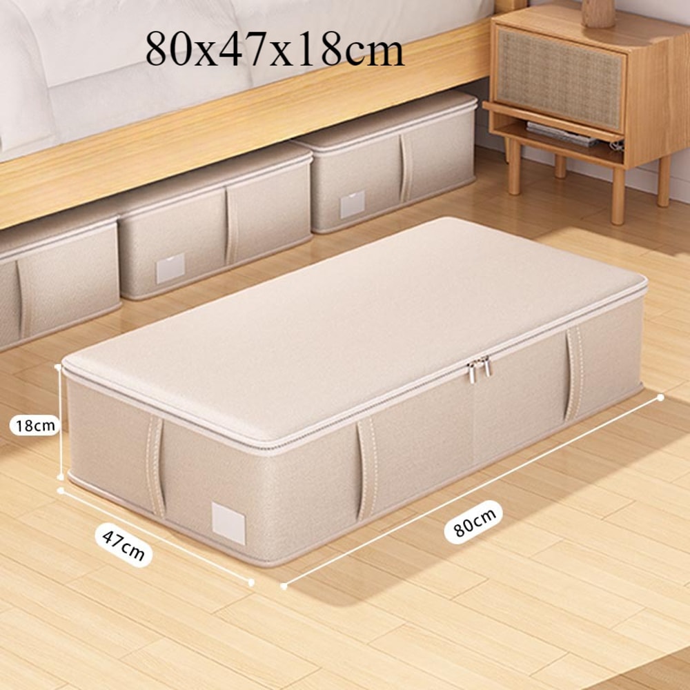 Oxford Fabric Board Underbed Storage Box Flat Drawer Design For Seasonal Clothes And Blankets Home