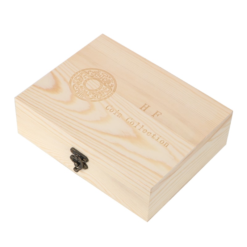 Adjustable Wooden Coin Storage Box Commemorative Coin Holder With Adjustment Pad Coin Collection Ca 1