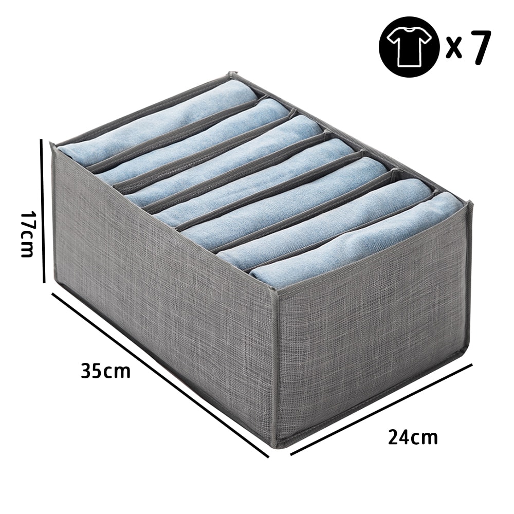 Closets Clothes Organizer Foldable Clothing Jeans Storage Box Closet Drawer Organizer With Handles 7