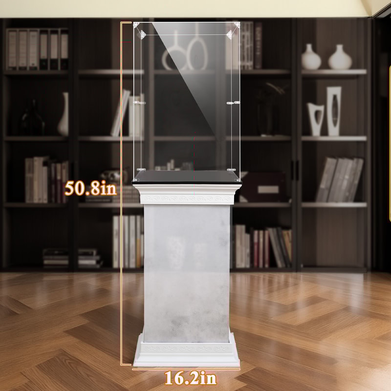 Eary Display Case With Roman Column Base Acrylic Display Box For Zimomo Dolls Transparent Dustproof 6