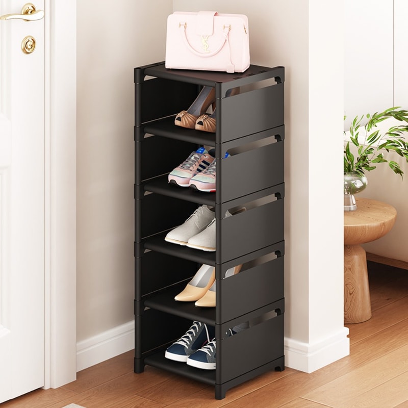 MultiLayer Shoe Cabinet Stackable Adjustable Storage Cabinet For Corner Entrances Compartment Cloth