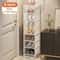 MultiLayer Shoe Cabinet Stackable Adjustable Storage Cabinet For Corner Entrances Compartment Cloth