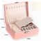 Doublelayer Jewelry Box With Locks PU Leather Jewelry Storage Organizer Ring Box And Makeup Case Fo 10