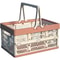 Collapsible Crate for Storage, Pink Plastic Milk Crates, Versatile Shopping Basket for Kitchen and Bathroom