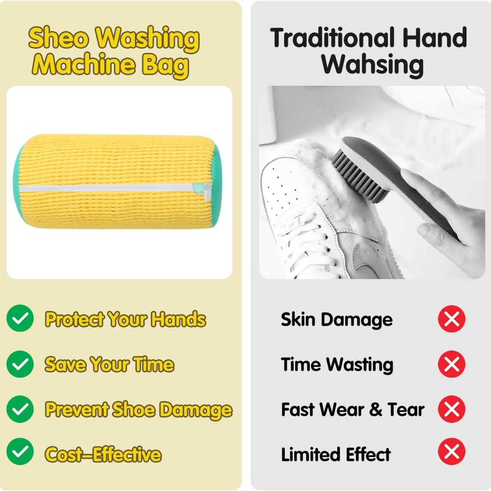 Durable Mesh Shoe Wash Bag With Zipper Protects Sneakers Casual Shoes In Washer Dryer Travel Storag 1