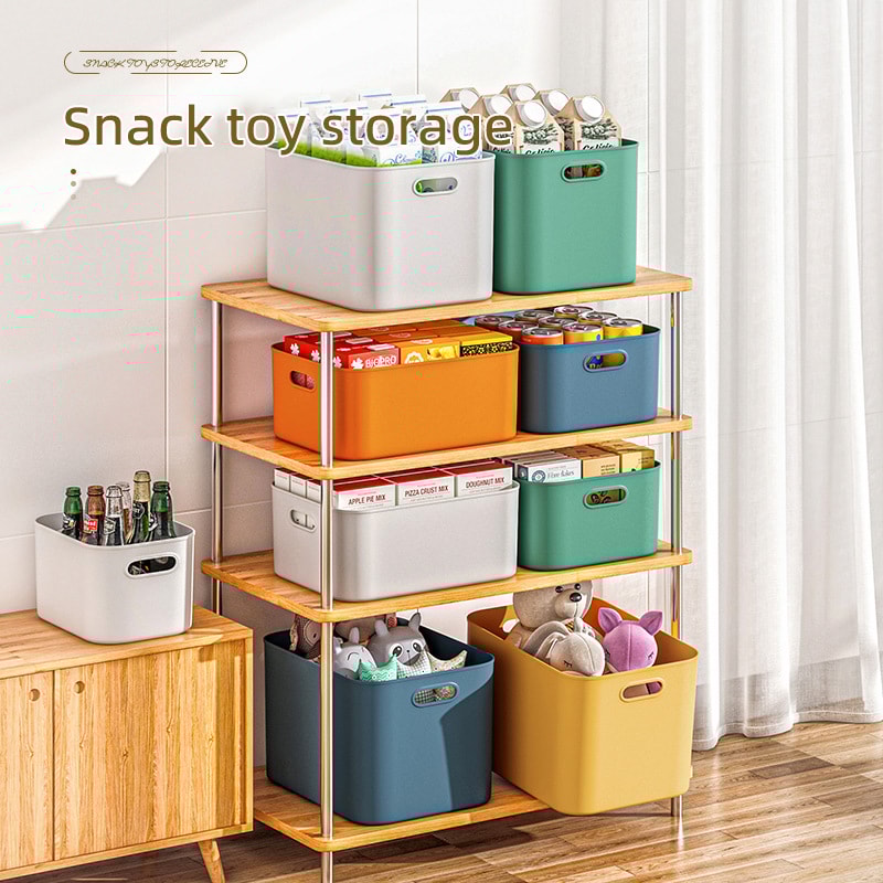 Plastic Storage Box Jewelry Lipstick Organizer Toy Underwear Stackable Baskets Colorful Desktop Sna