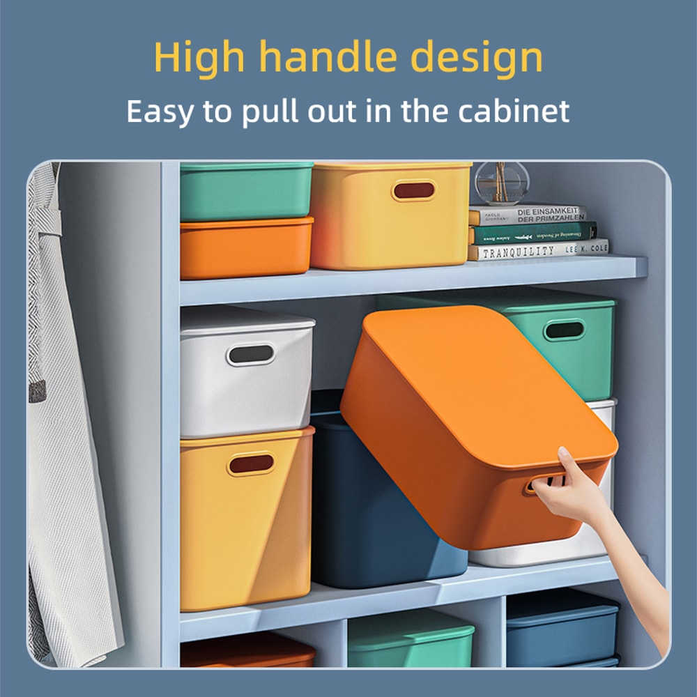 Plastic Storage Box Jewelry Lipstick Organizer Toy Underwear Stackable Baskets Colorful Desktop Sna