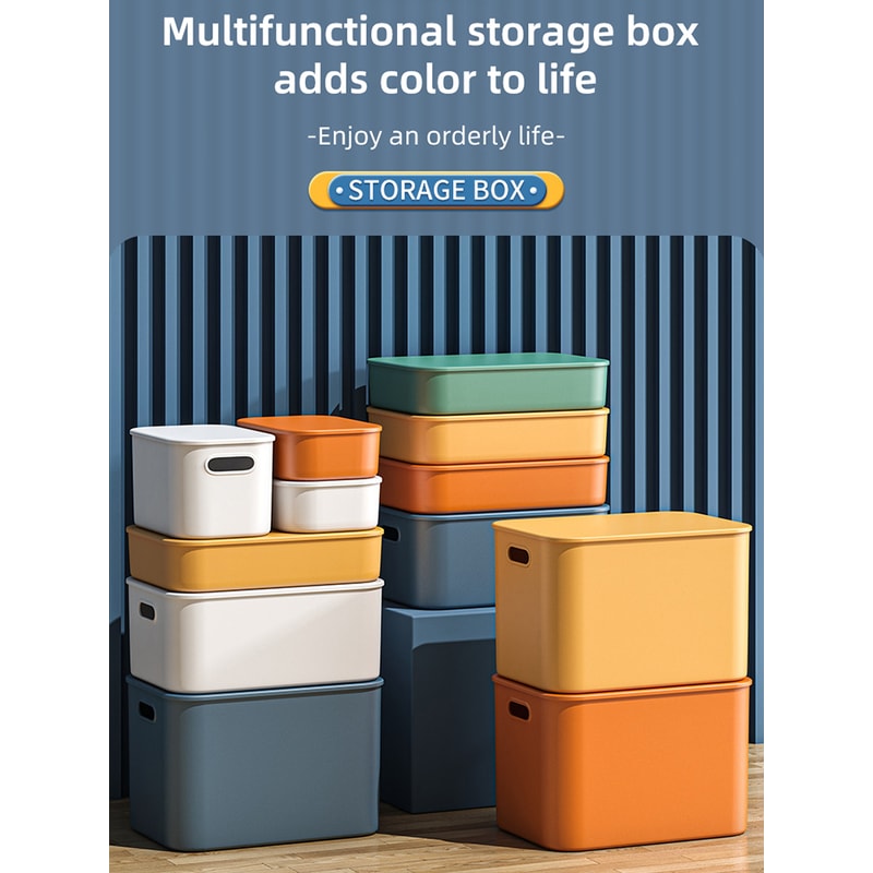 Plastic Storage Box Jewelry Lipstick Organizer Toy Underwear Stackable Baskets Colorful Desktop Sna