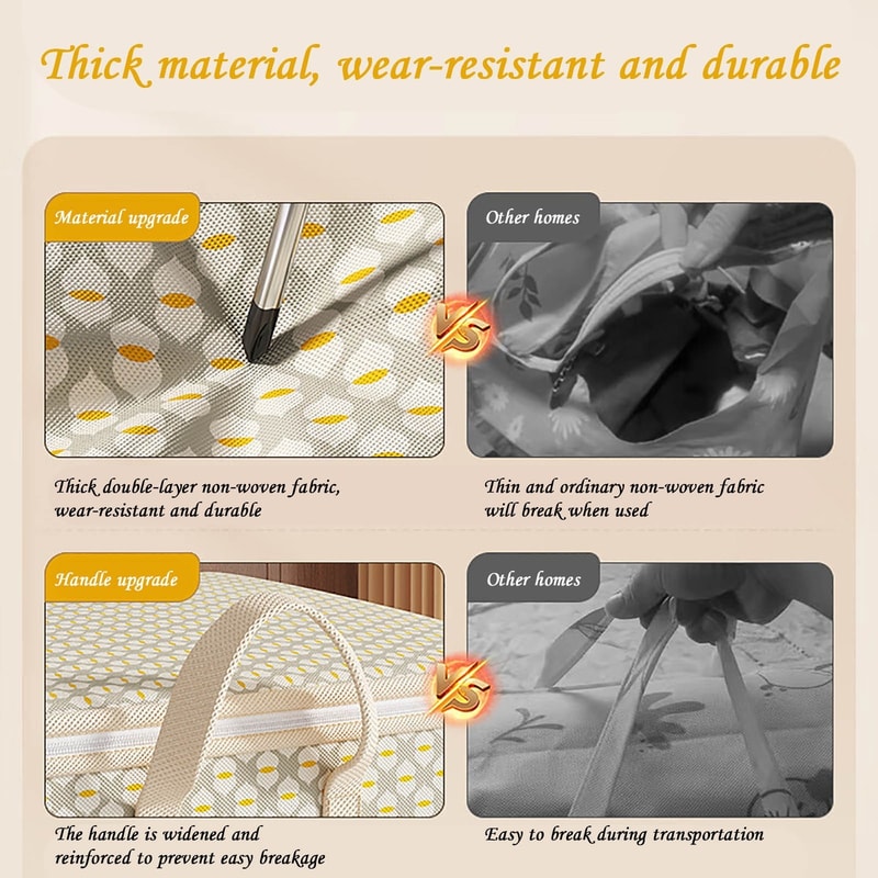 Large Capacity Storage Bag MoistureProof Storage Box Durable DustProof Moving Packing Clothes Organ 4