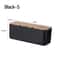 Bamboo Cover Cable Management Box Wire Junction Board Storage Box Hide Wires And Power Strips Desk 6