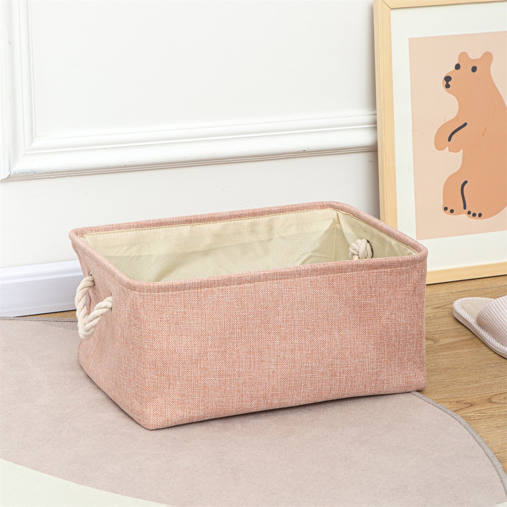 Folding Storage Basket Linen Storage Fabric Box For Wardrobe Office Bedroom Closet Kids Toys Laundr 3