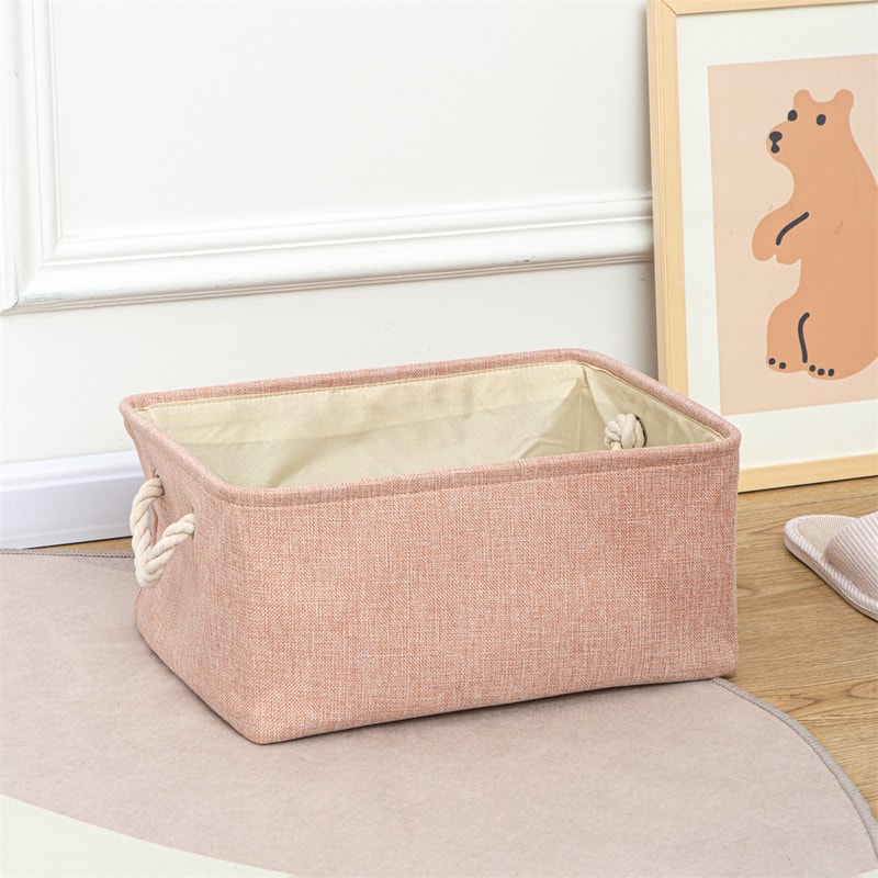 Folding Storage Basket Linen Storage Fabric Box For Wardrobe Office Bedroom Closet Kids Toys Laundr 3