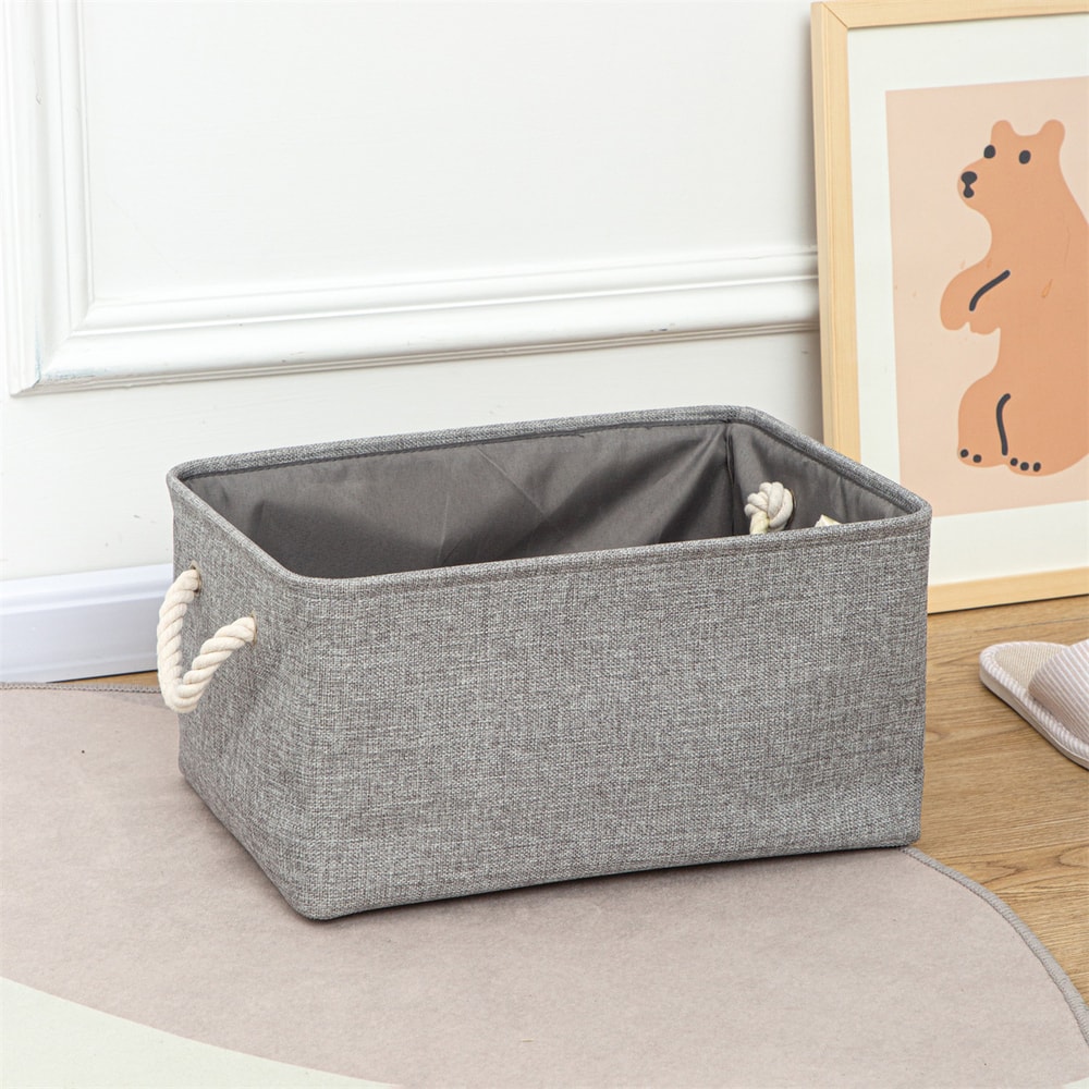 Folding Storage Basket Linen Storage Fabric Box For Wardrobe Office Bedroom Closet Kids Toys Laundr 6