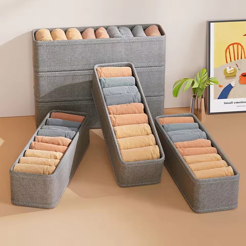 Drawer Wardrobe Storage Organizers Cabinet Drawer Clothes Storage Box T Shirts Jeans Underwear Pant 0