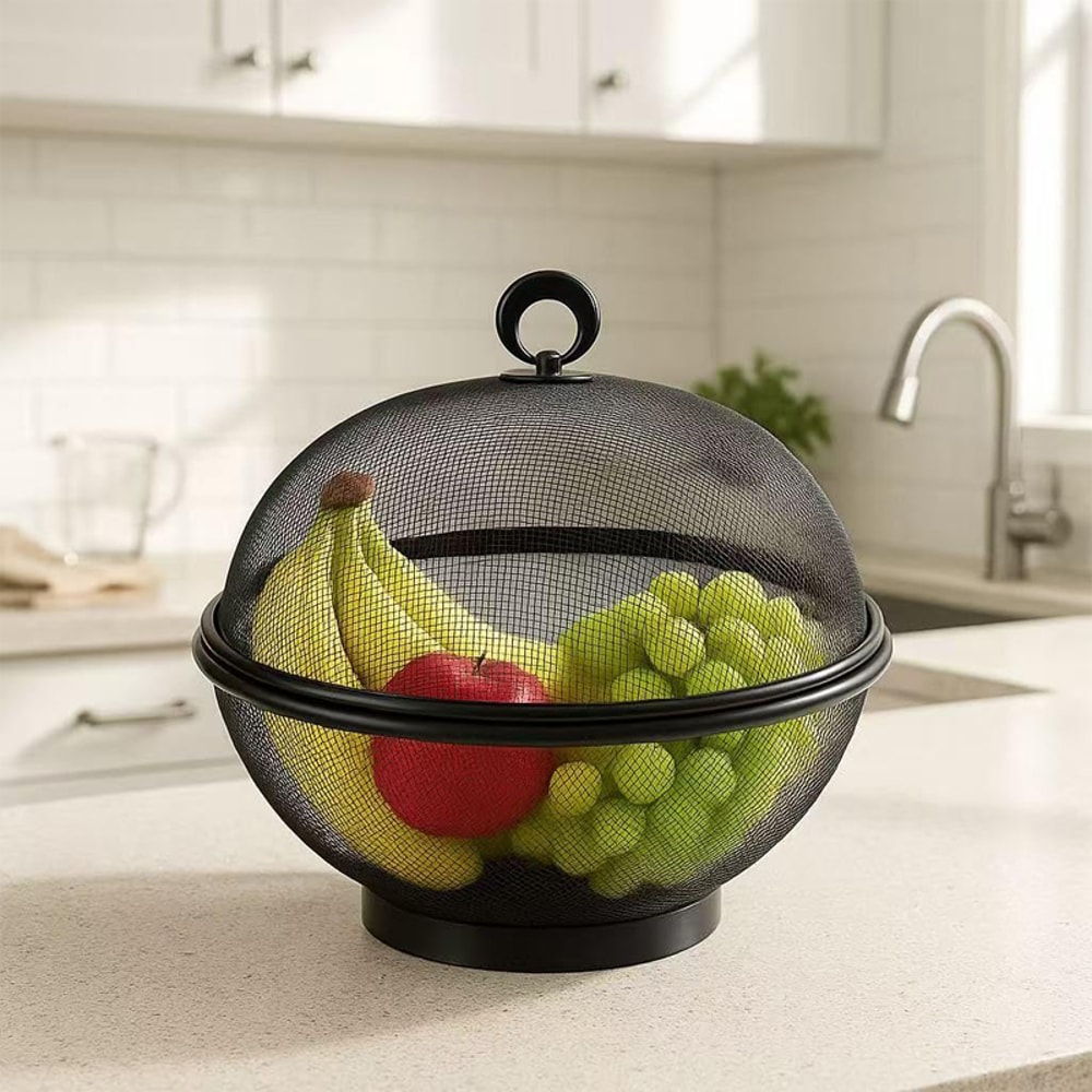 Food Cover With Mesh Lid Fly Proof Fruit Basket For Kitchen Dining Outdoor Ideal For Fruits Vegetab 1