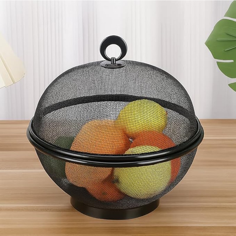 Food Cover With Mesh Lid Fly Proof Fruit Basket For Kitchen Dining Outdoor Ideal For Fruits Vegetab 2