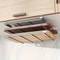 Stainless Steel Double Layer Kitchen Storage Rack, Cutting Board Drainer Organizer for Under Cabinet Household Use