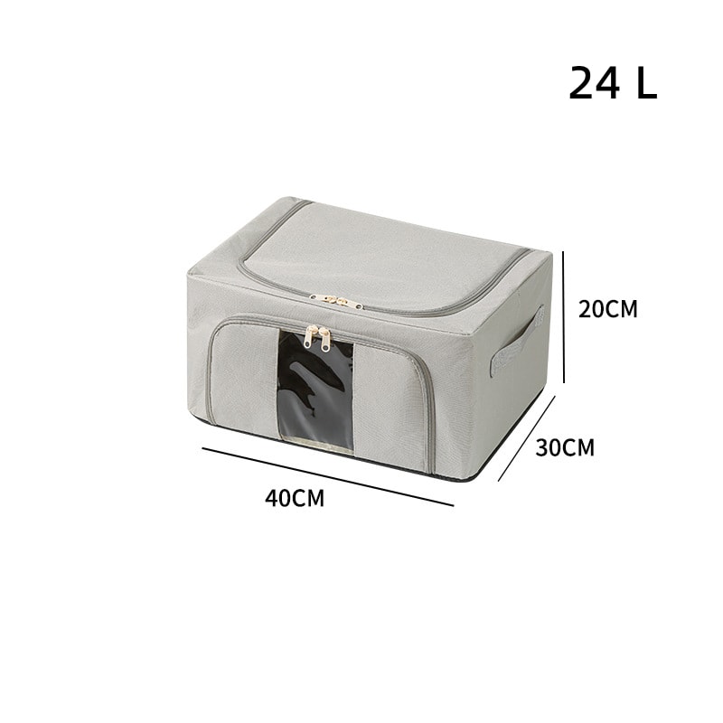 Foldable Large Capacity Clothing Storage Box Single Window Visible Fabric Dustproof Moistureproof M 7