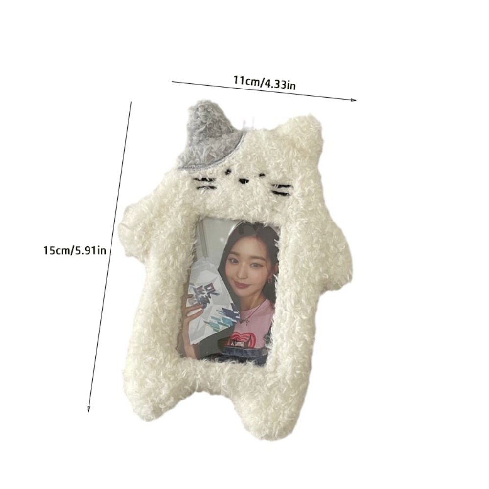 Cute Plush Photocard Case Cartoon Bag Keychain Photo Card Holder Idol Photos Protective Cover Stude 6