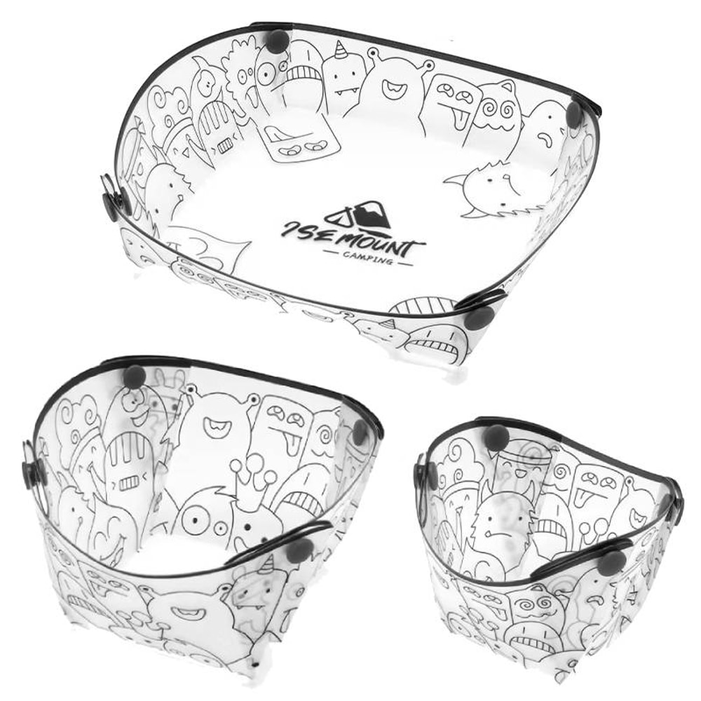 Collapsible Bowl Set Outdoor Camping, Foldable Tableware Ultralight, Portable Plastic Folding Bowl Dinner Plate Cup