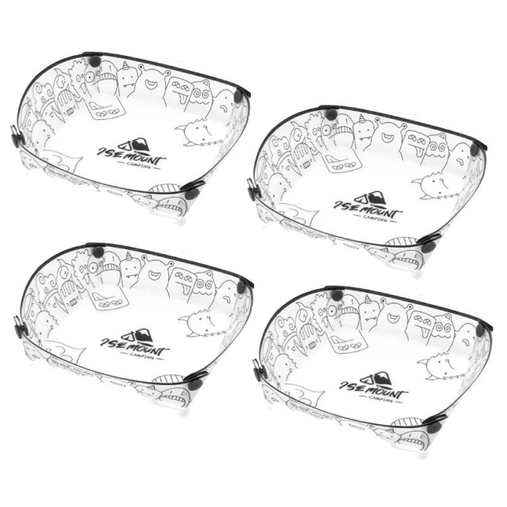 Collapsible Bowl Set Outdoor Camping, Foldable Tableware Ultralight, Portable Plastic Folding Bowl Dinner Plate Cup