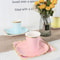 Solid Color Disposable Tableware, Pink Blue Paper Plate Cup Set, Baby Shower Wedding Party Decor, Birthday Supplies