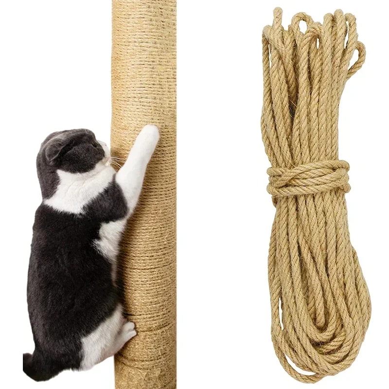 Natural Sisal Rope For Cat Tree DIY Scratching Post Toy Climbing Frame Replacement Kitten Claw Scra 1