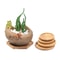 Mini Bamboo Tray Wood Saucer Flower Pot Tray Cup Pad Coaster Plate Kitchen Decorative Plate Creative Coffee Cup Mat Home Decor