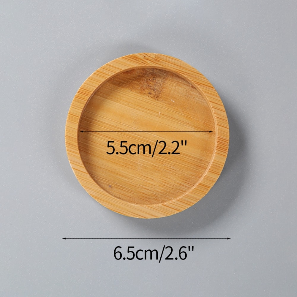 Mini Bamboo Tray Wood Saucer Flower Pot Tray Cup Pad Coaster Plate Kitchen Decorative Plate Creative Coffee Cup Mat Home Decor