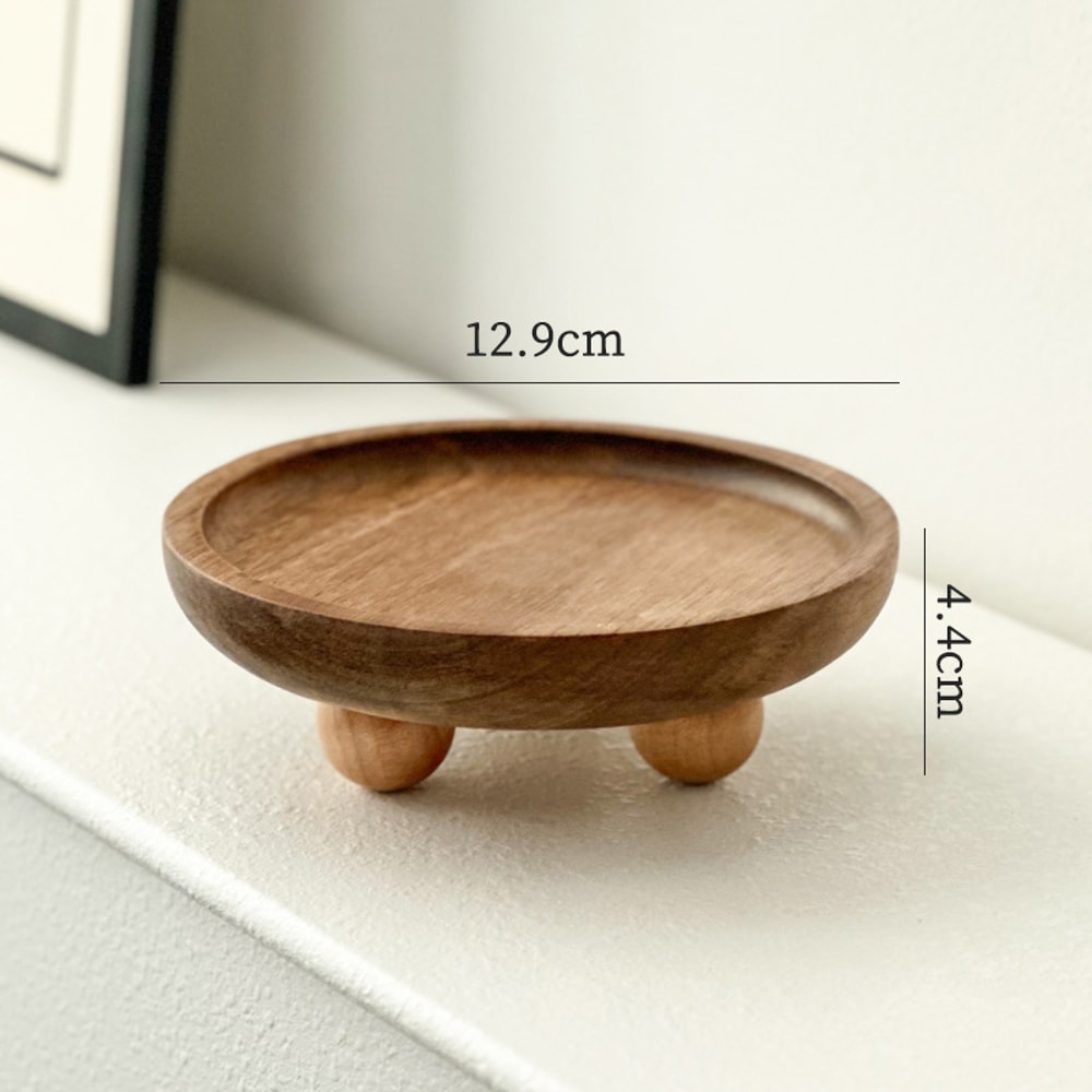 Mini Bamboo Tray Wood Saucer Flower Pot Tray Cup Pad Coaster Plate Kitchen Decorative Plate Creative Coffee Cup Mat Home Decor