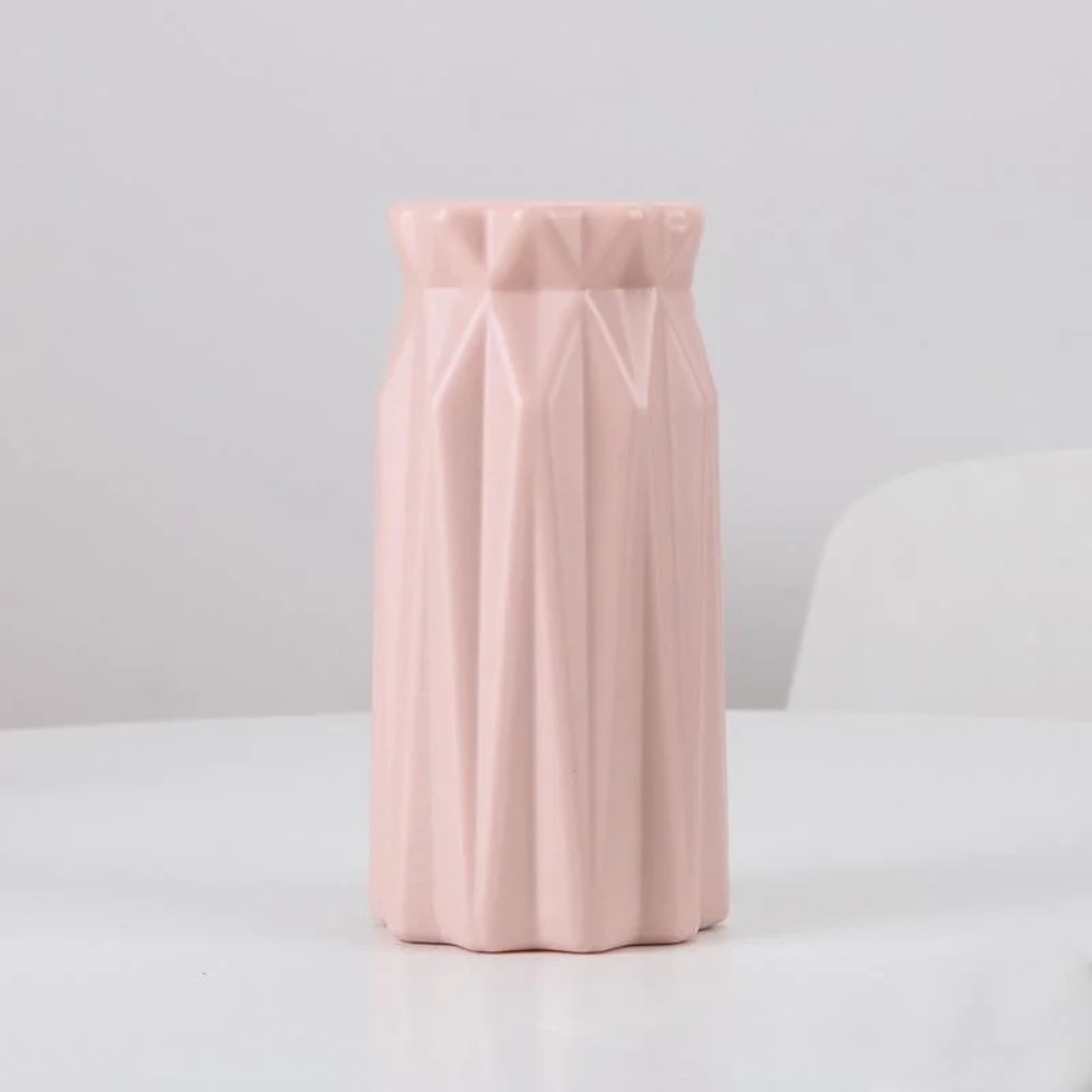 NEW Originality Plastic Vase, White Imitation Ceramic Flower Pot, Flowering Basket Vases for Home Decoration, Nordic