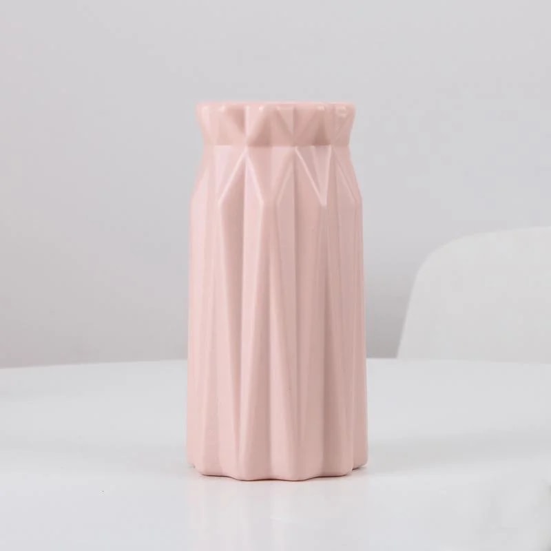 NEW Originality Plastic Vase, White Imitation Ceramic Flower Pot, Flowering Basket Vases for Home Decoration, Nordic