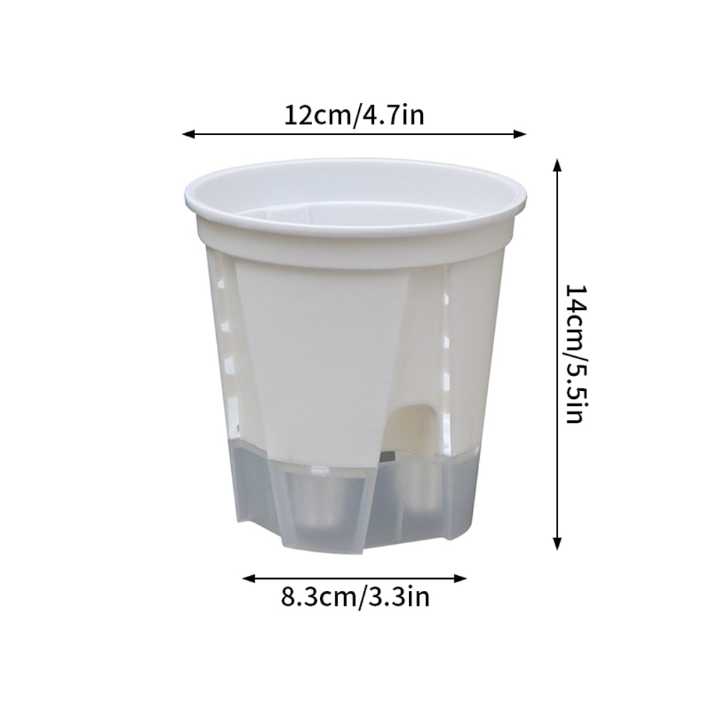 Transparent Self Watering Plant Pots Plastic Flowerpot Planter With Drainage Holes For Indoor And O 9