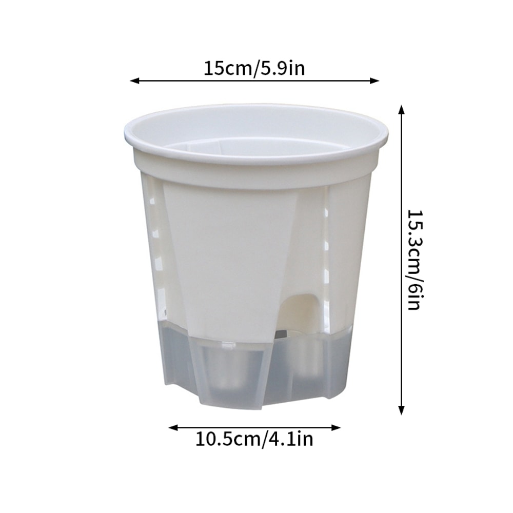 Transparent Self Watering Plant Pots Plastic Flowerpot Planter With Drainage Holes For Indoor And O 10