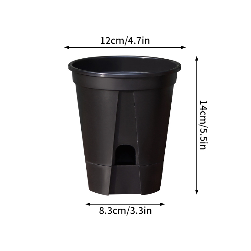 Transparent Self Watering Plant Pots Plastic Flowerpot Planter With Drainage Holes For Indoor And O 15