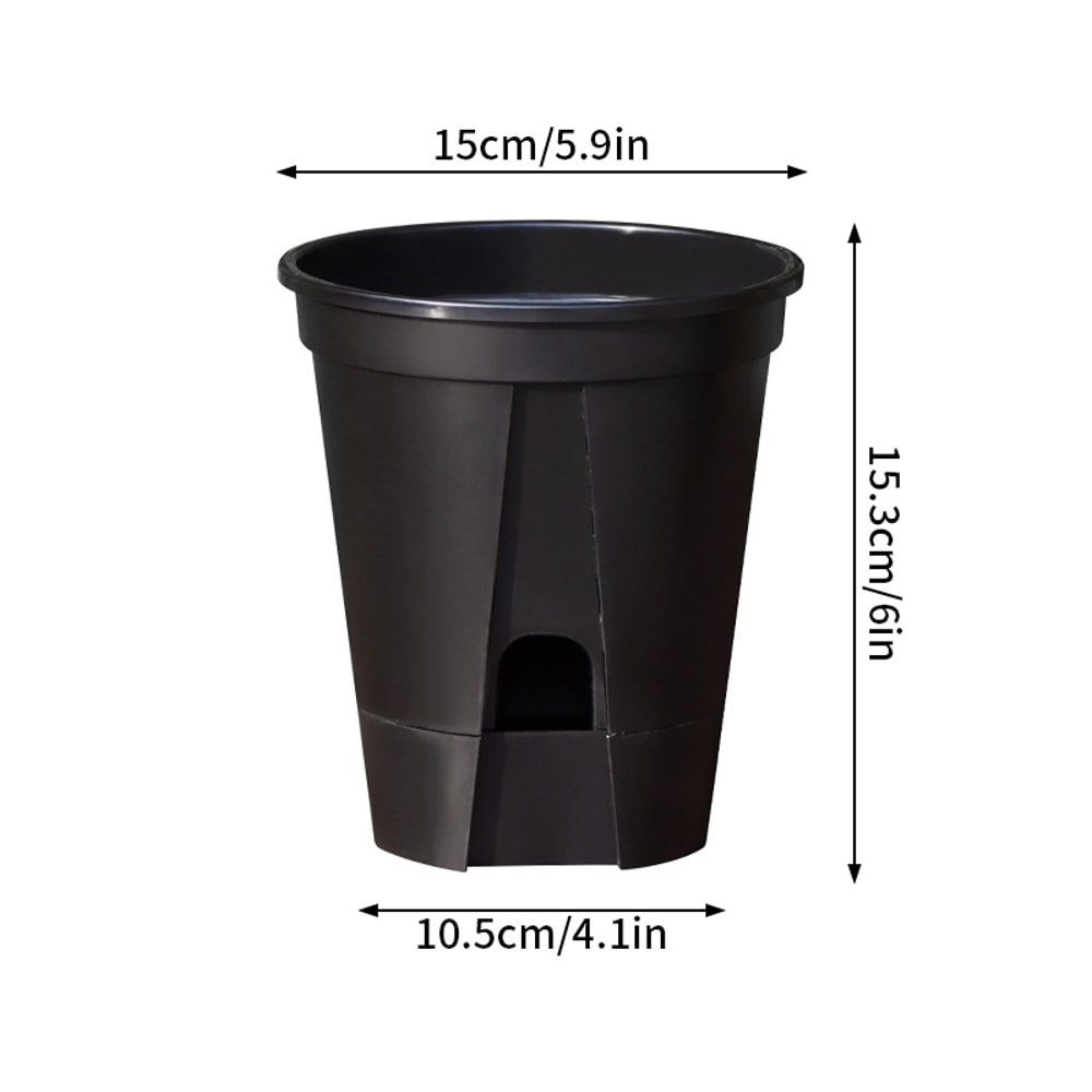 Transparent Self Watering Plant Pots Plastic Flowerpot Planter With Drainage Holes For Indoor And O 16