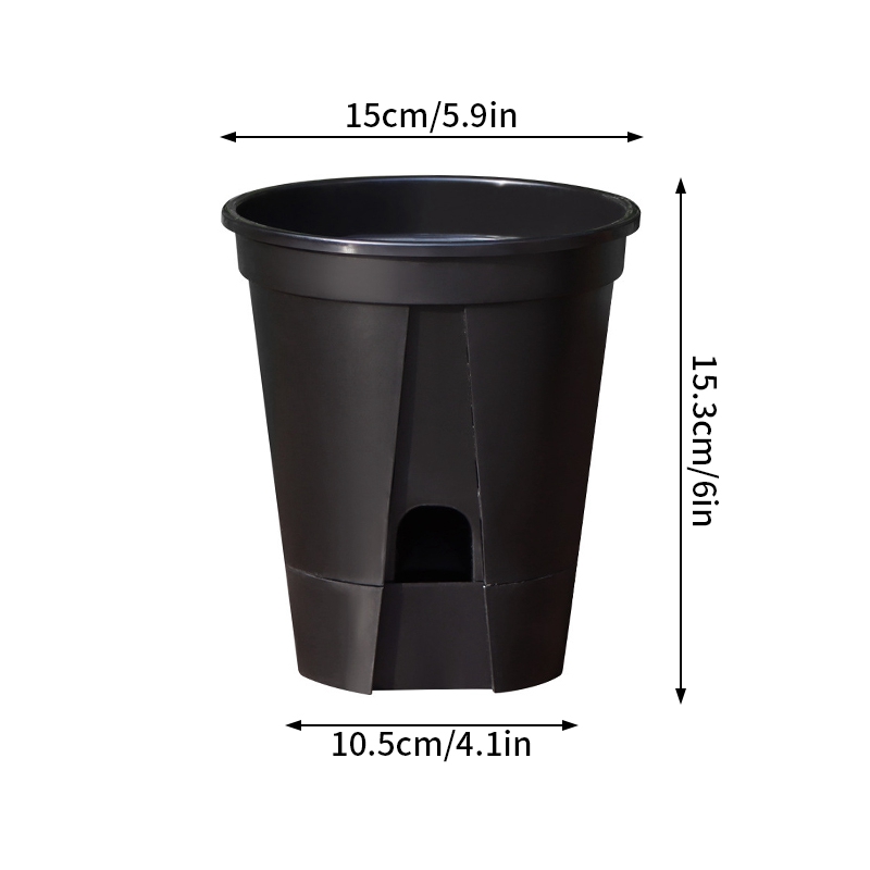 Transparent Self Watering Plant Pots Plastic Flowerpot Planter With Drainage Holes For Indoor And O 16