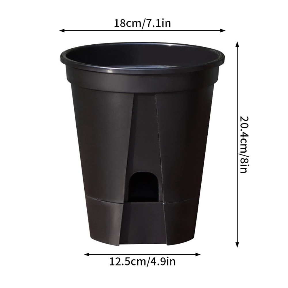 Transparent Self Watering Plant Pots Plastic Flowerpot Planter With Drainage Holes For Indoor And O 17