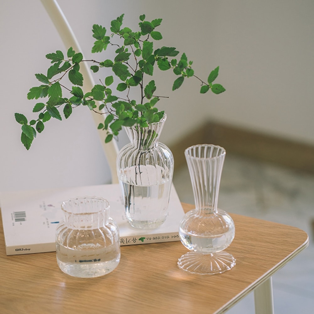 Vintage Flower Vase, Mini Glass Vase for Wedding Party, Transparent Hydroponics Plant Flower Vases, Desktop Ornaments