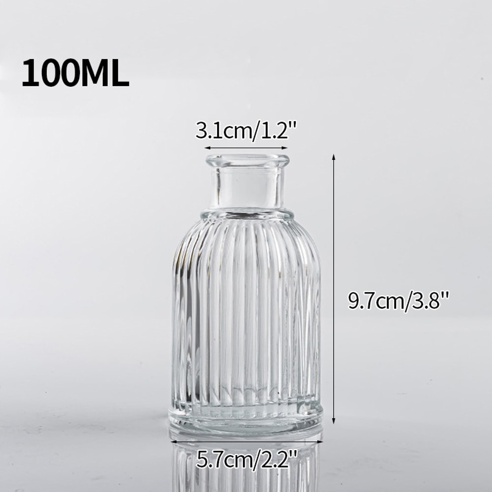 Vintage Flower Vase, Mini Glass Vase for Wedding Party, Transparent Hydroponics Plant Flower Vases, Desktop Ornaments