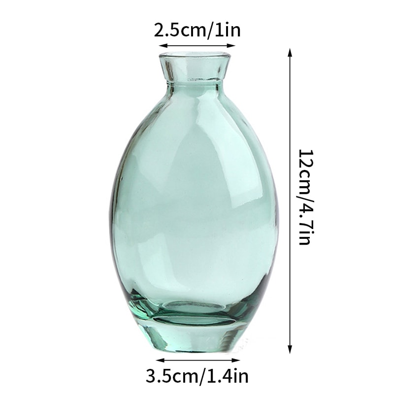 Vintage Flower Vase, Mini Glass Vase for Wedding Party, Transparent Hydroponics Plant Flower Vases, Desktop Ornaments